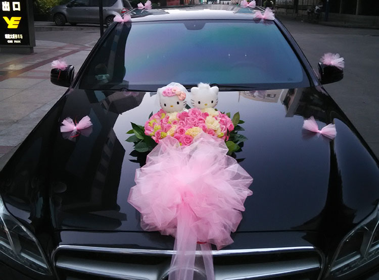 点缀型花饰车头 鲜花 婚庆婚车套餐